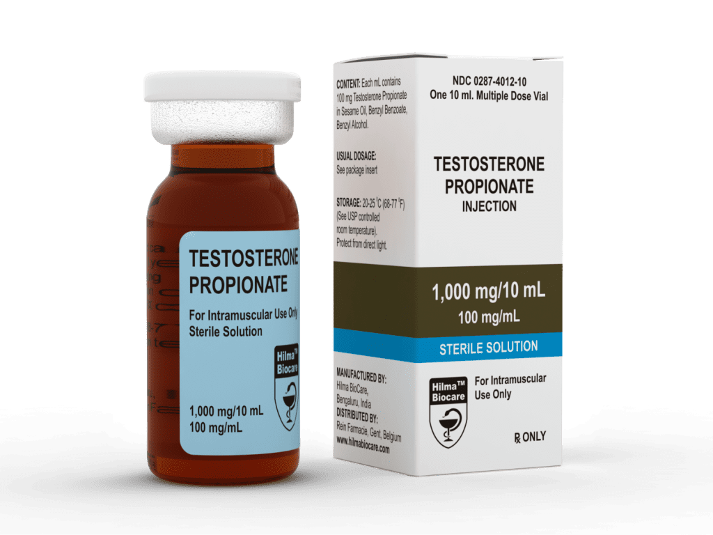 10-ml-Fläschchen mit Testosteron von Hilma Healthcare, Indien. 