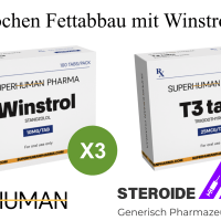 8 Wochen Fettabbau mit Winstrol/T3-SuperHuman Pharma