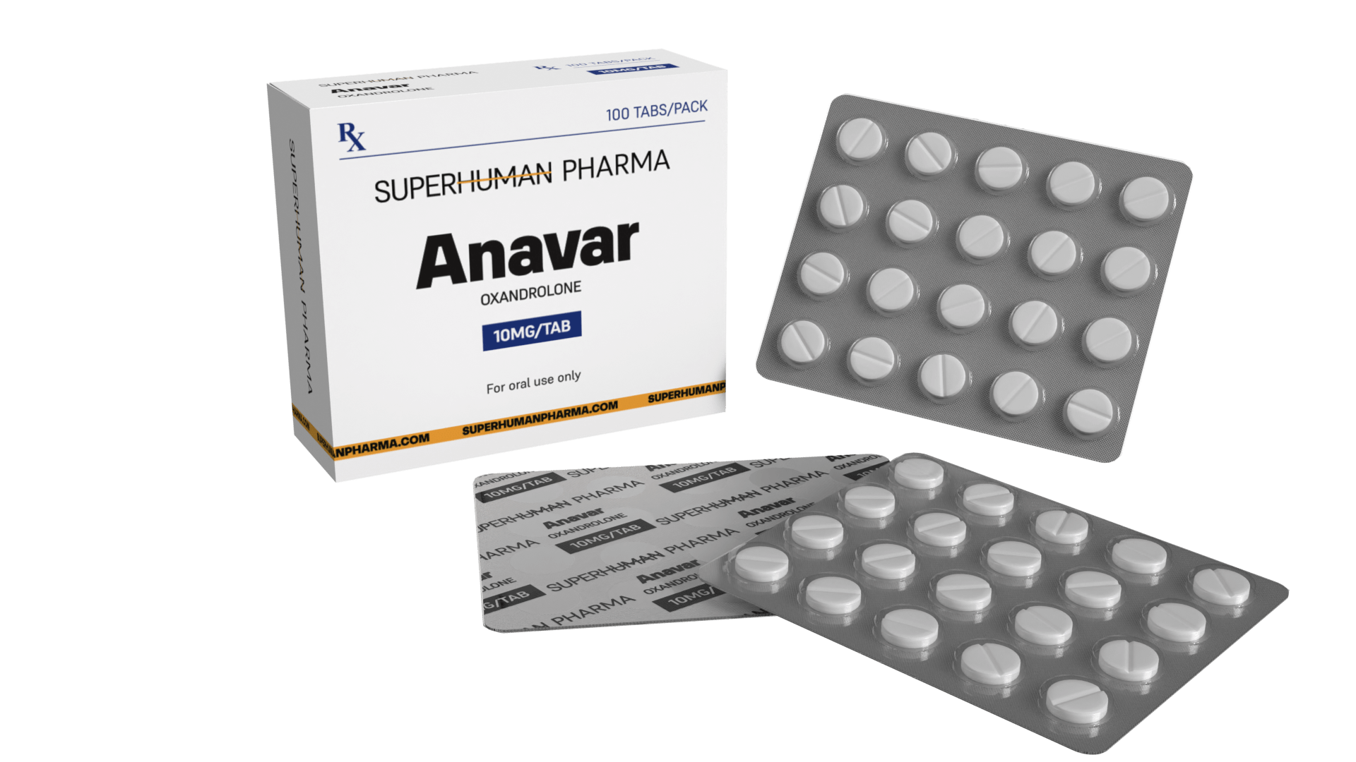 Anavar 10 mg  von SuperHuman Pharma, ein leistungssteigerndes Nahrungsergänzungsmittel für Muskeldefinition und Ausdauer