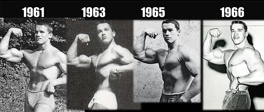 Dianabol-Ergebnisse: Mit Vorher und Nachher Bildern 2 Arnold Schwarzenegger: Vor und nach Dianabol
