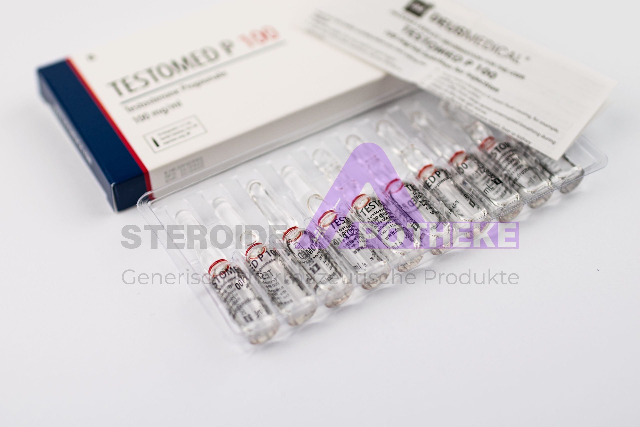 TESTOMED P 100 (Testosteron Propionat) 10ml Flasche von Deus Medical