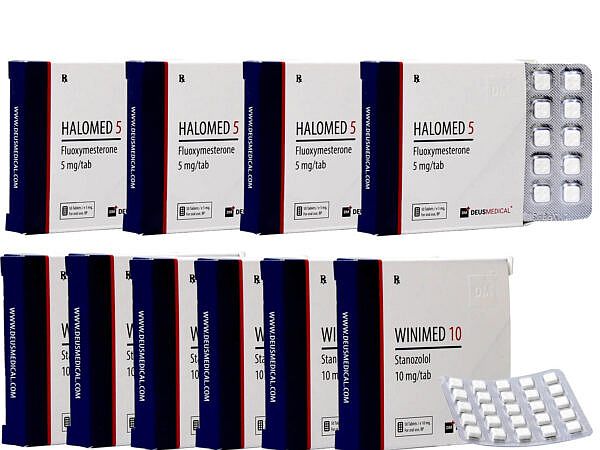 Ausdauer Pack – Halotestin + Winstrol. Orale Steroide von Deus Medical, speziell kombiniert zur Steigerung der Ausdauer und Verbesserung der Muskelhärte