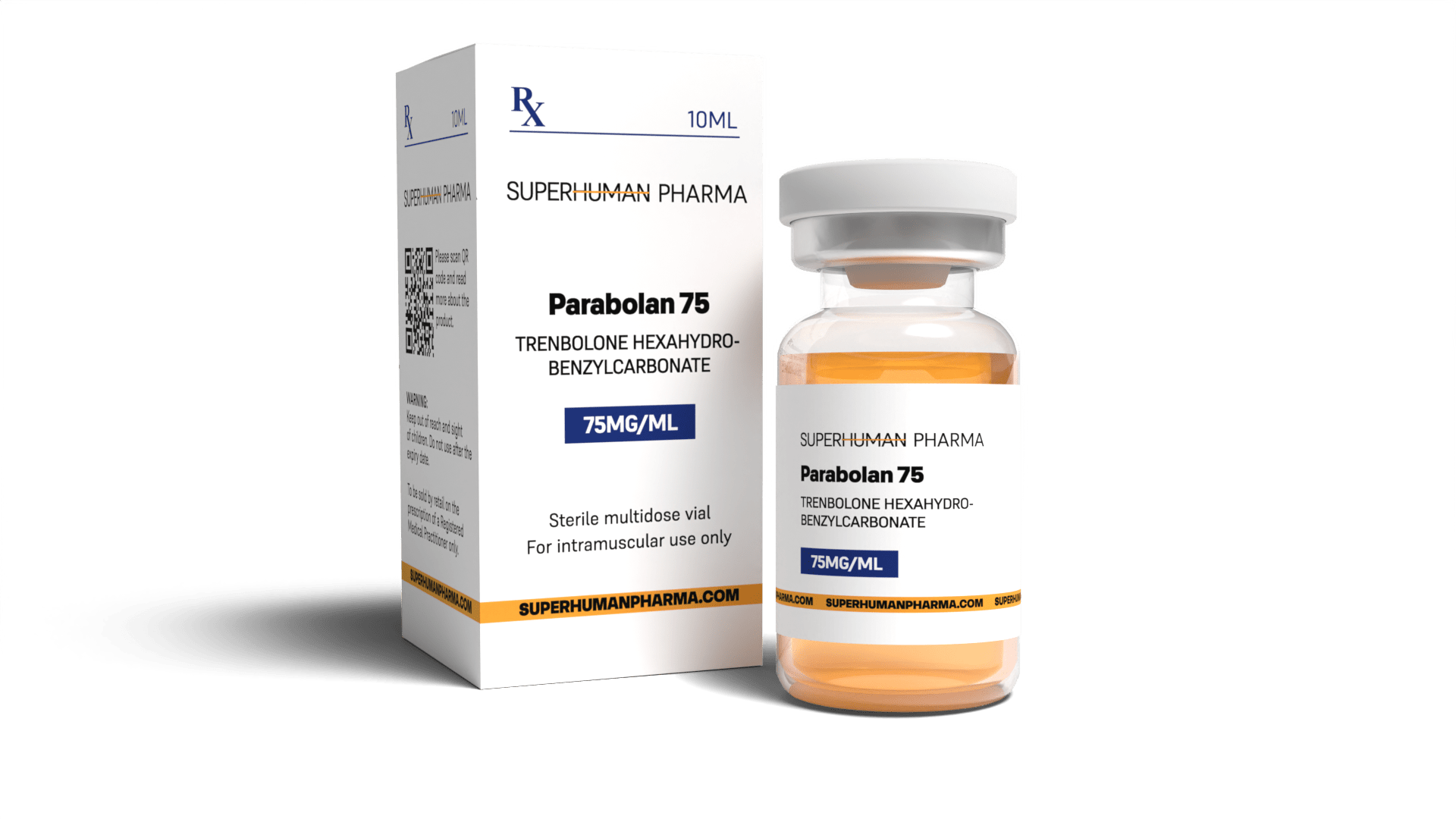 Parabolan 10 ml [75 mg/ml] von SuperHuman Pharma, ein Präparat zur Unterstützung des Muskelaufbaus und der Kraftsteigerung