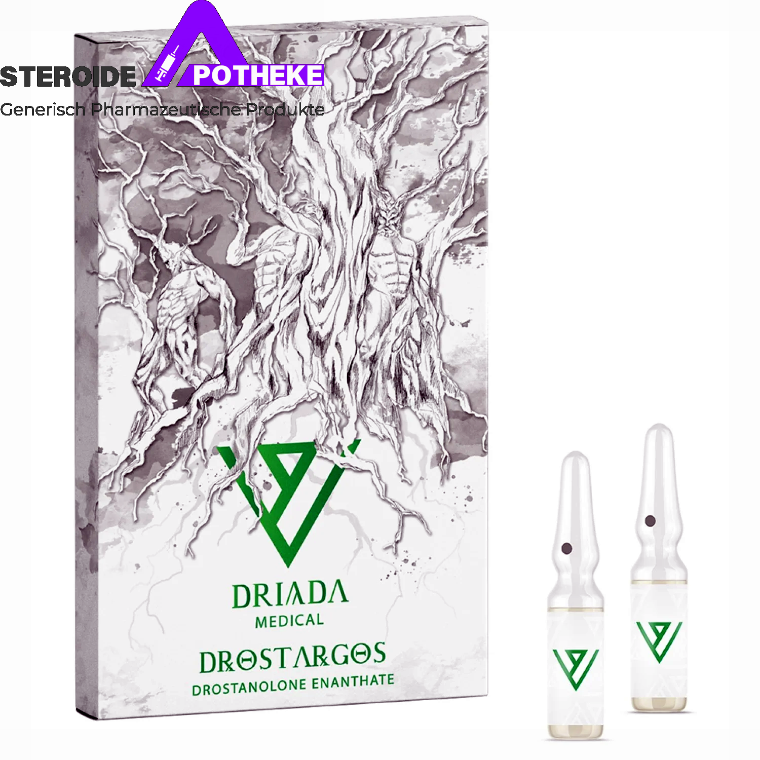 Drostargos (Drostanolon Enanthate) Driada Medical 10 Ampullen (200 mg/ml) - starkes anaboles Steroid zur Förderung von Muskeldefinition und langfristiger Kraftsteigerung