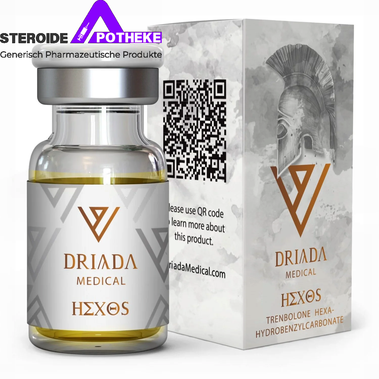 Hexos (Trenbolon Hexahydrobenzyl Carbonat) Driada Medical 10 Ampullen (75 mg/ml) - starkes anaboles Steroid zur Förderung von Muskelaufbau und Fettabbau