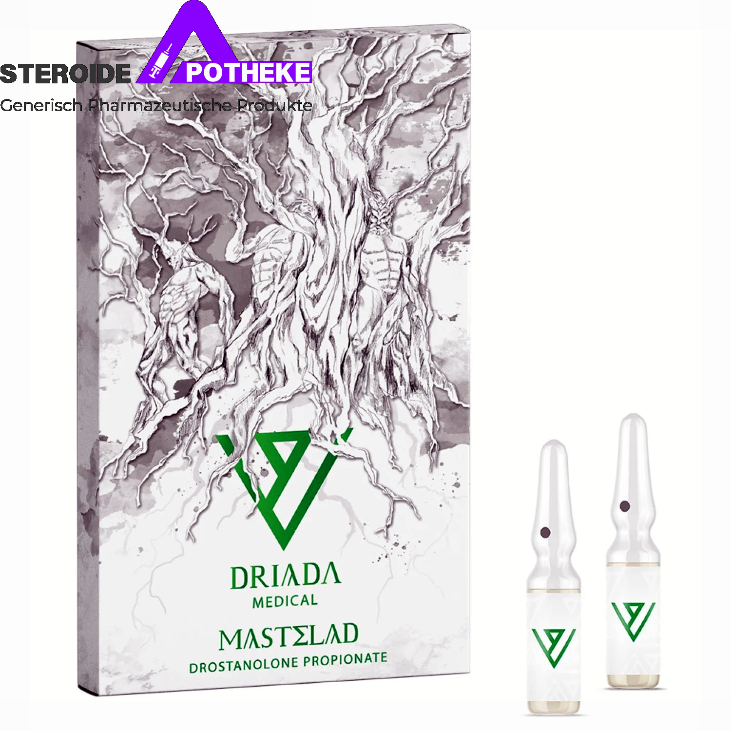 Mastelad (Drostanolonpropionat) Driada Medical 10 Ampullen (100 mg/ml) - starkes anaboles Steroid zur Förderung von Muskeldefinition und Kraft