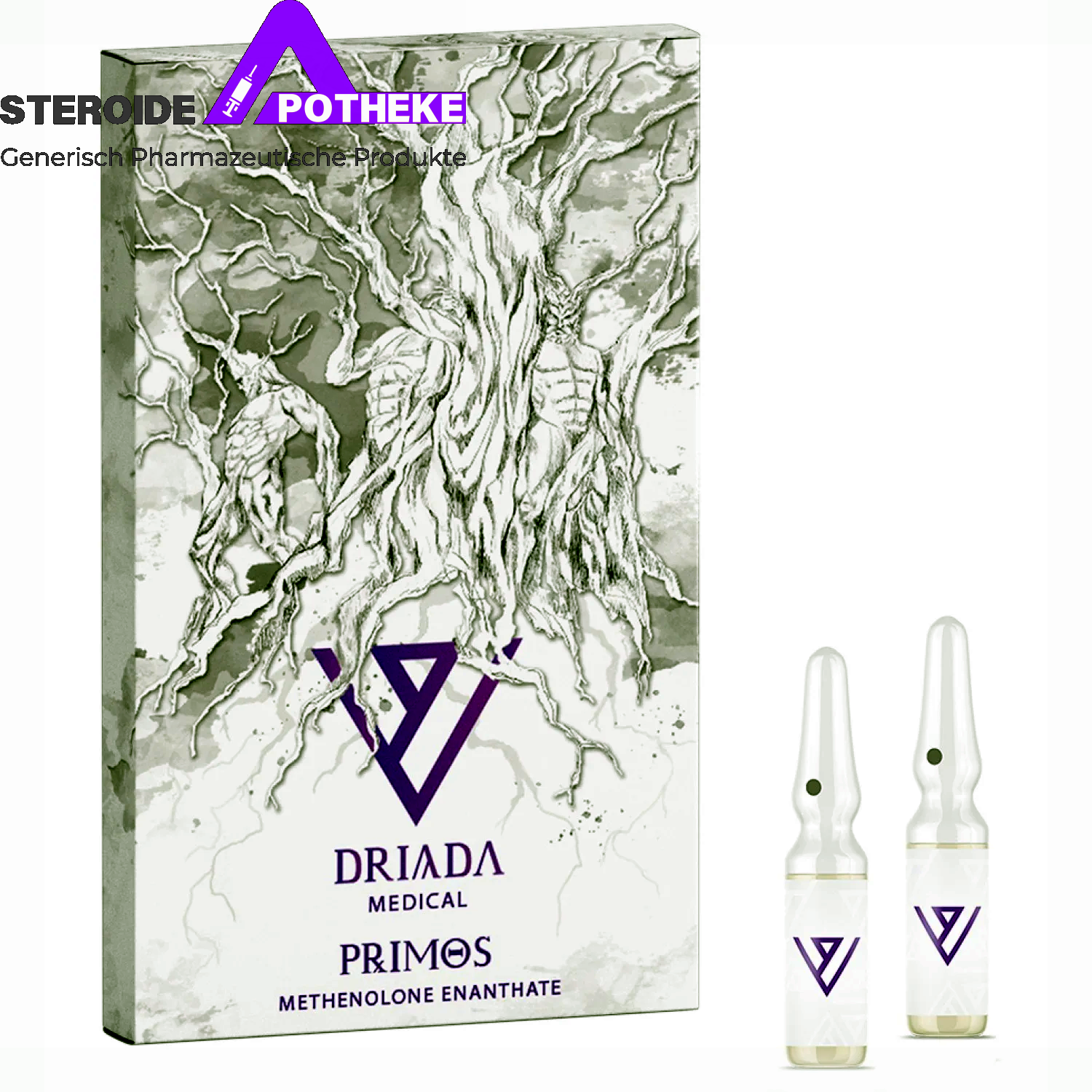 Primos (Methenolon Enanthate) Driada Medical 10 Ampullen (100 mg/ml) - mildes anaboles Steroid zur Förderung von Muskelaufbau und Erhaltung