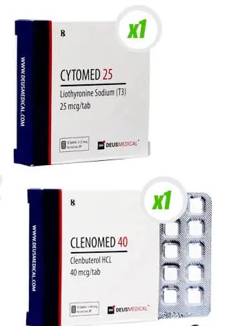 CLENBUTEROL / T3 von Deus Medical. Kombination aus Clenbuterol und T3 zur Unterstützung des Fettabbaus und zur Steigerung des Stoffwechsels